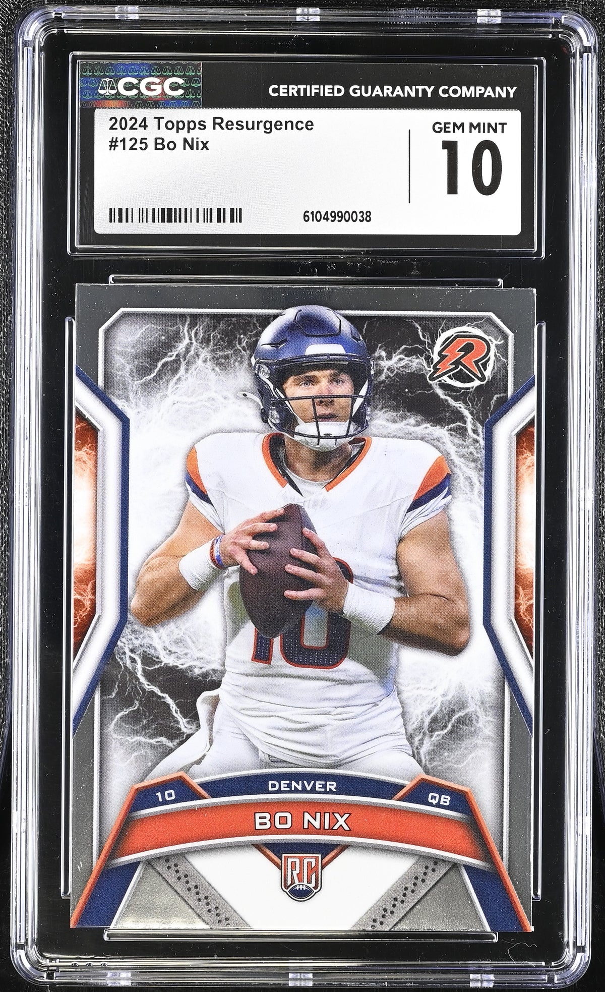 2024 Topps Resurgence Bo Nix #125 CGC 10