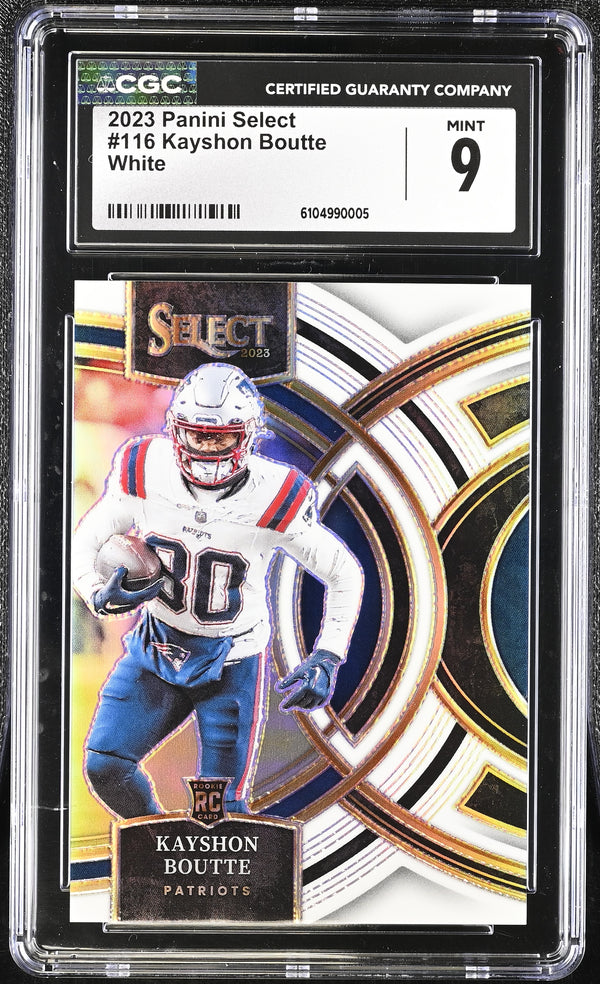 2023 Panini Select Kayshon Boutte #116 White CGC 9