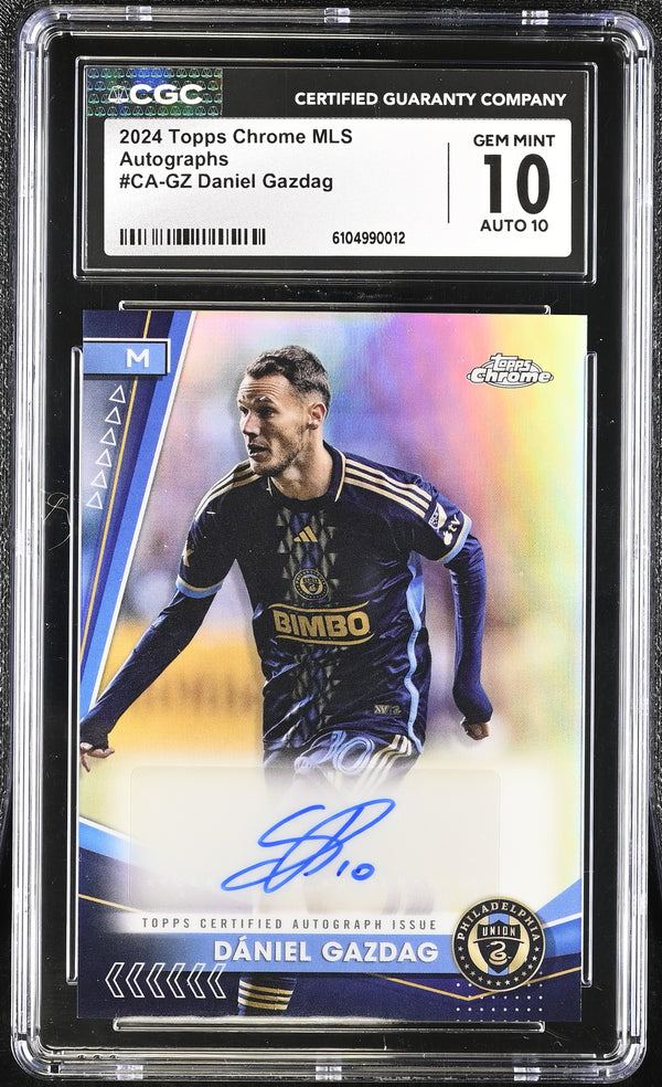 2024 Topps Chrome MLS Daniel Gazdag #CA-GZ Autographs CGC 10 Auto 10