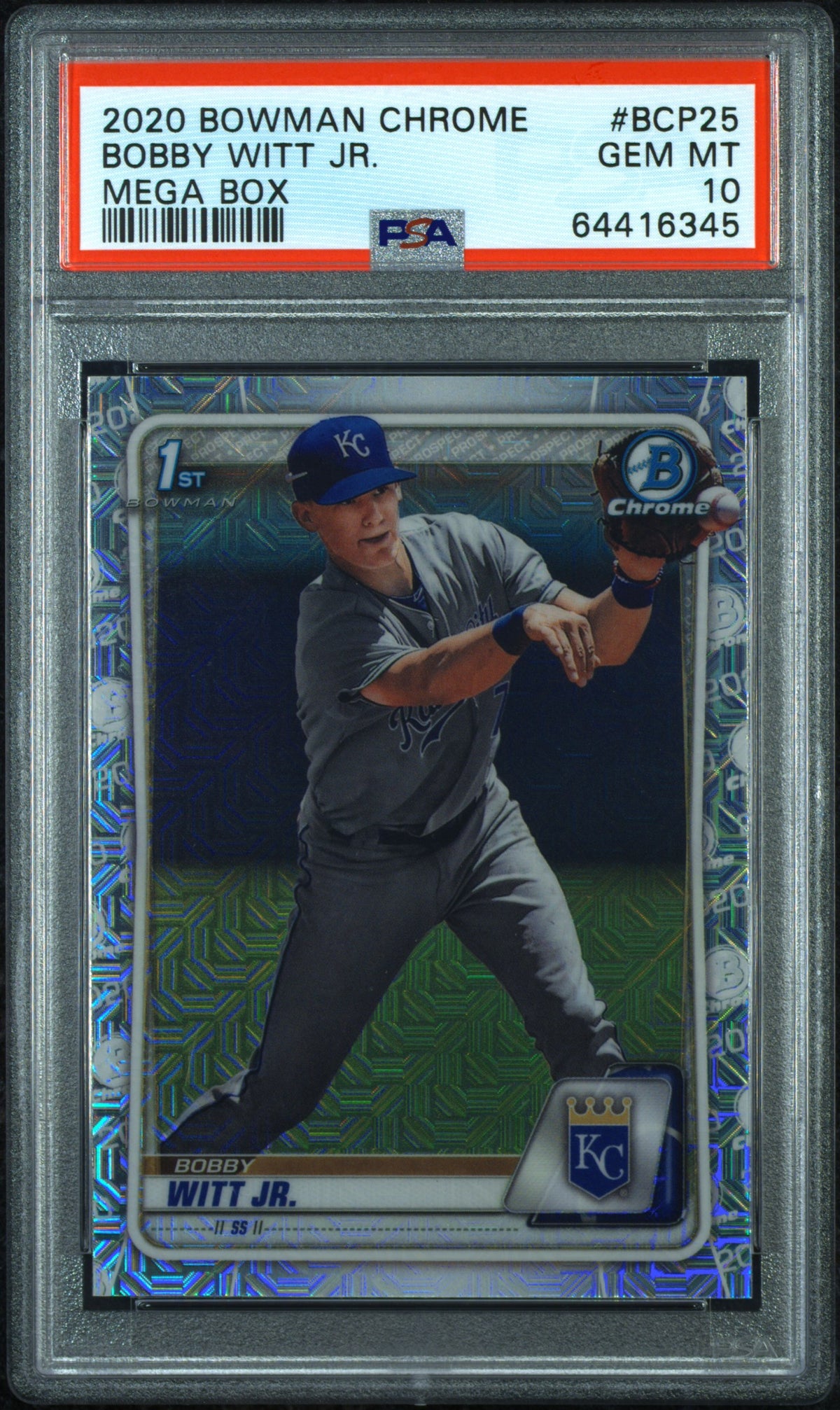 2020 Bowman Chrome Mega Box Bobby Witt JR. #BCP25 PSA 10