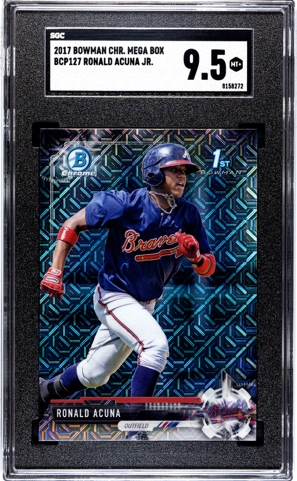 2017 Bowman Chrome Mega Box Ronald Acuna JR. #BCP127 SGC 9.5