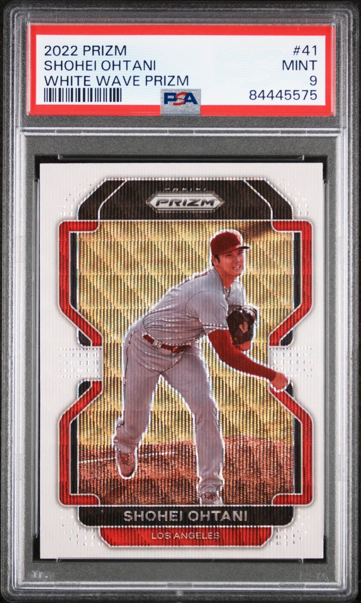 2022 Panini Prizm Shohei Ohtani #41 White Wave PSA 9
