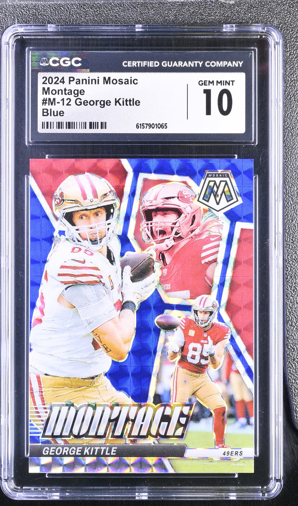 2024 Panini Mosaic George Kittle #M-12 Blue /99 Montage CGC 10