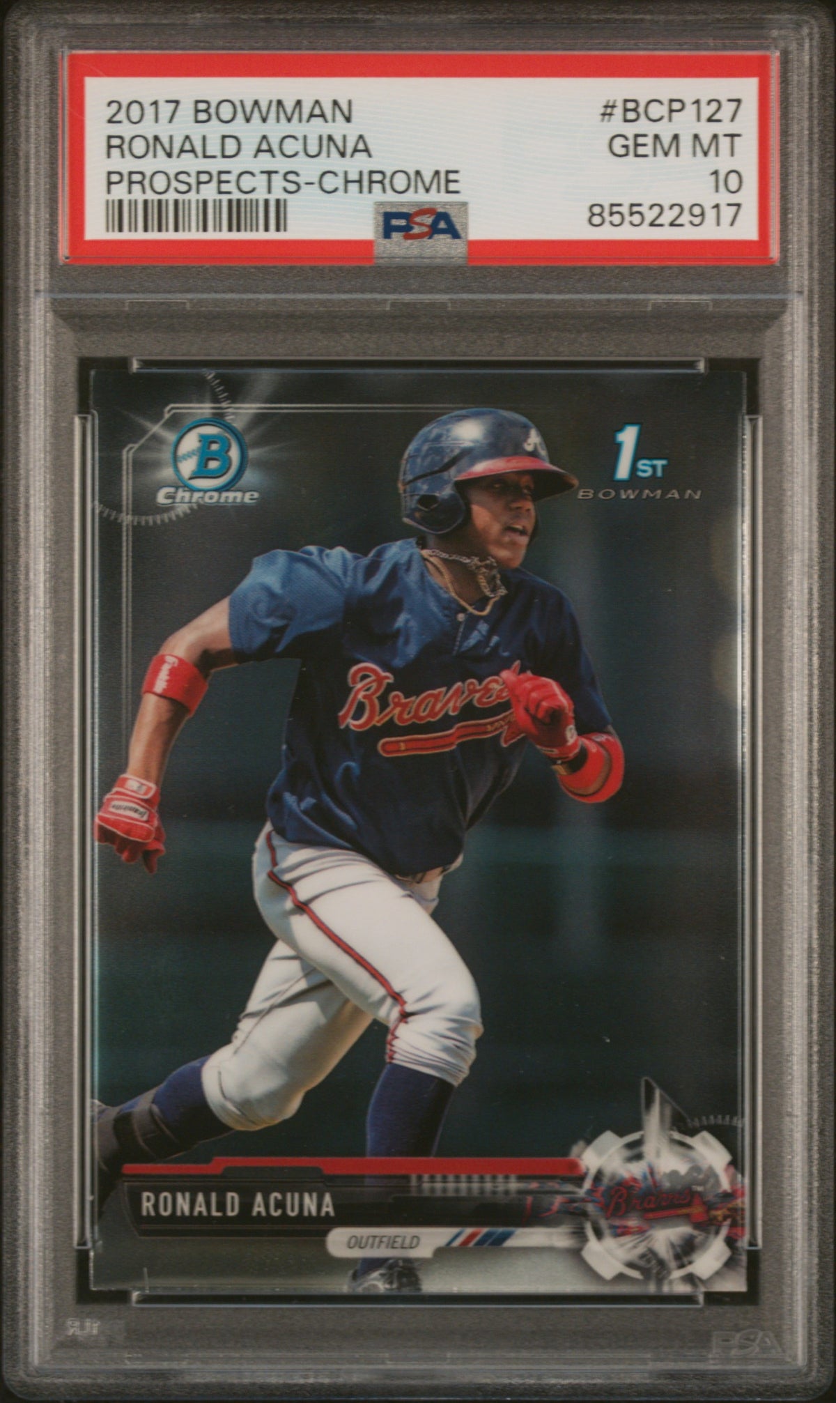 2017 Bowman Prospects Ronald Acuna #BCP127 Chrome PSA 10