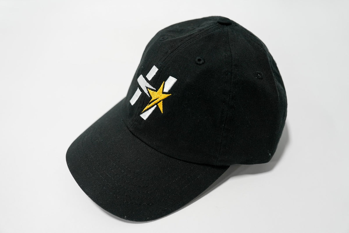 Headline H-Star Logo Dad Hat - Black, left side