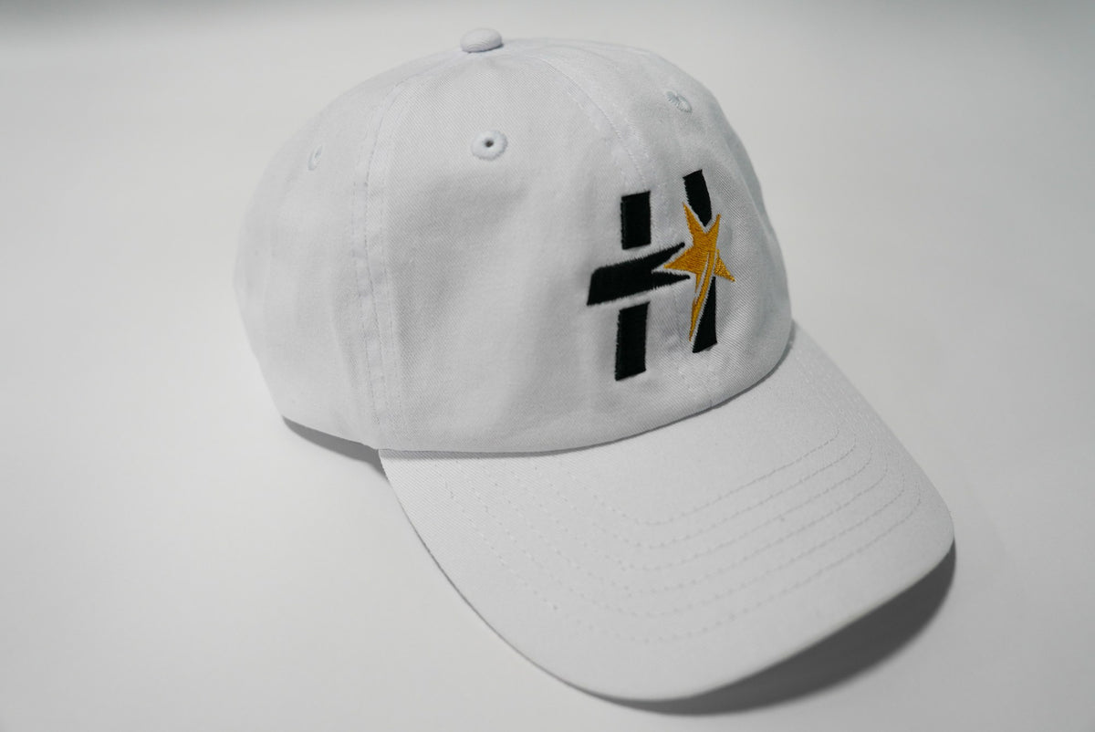 Headline H-Star Logo Dad Hat - White, right side