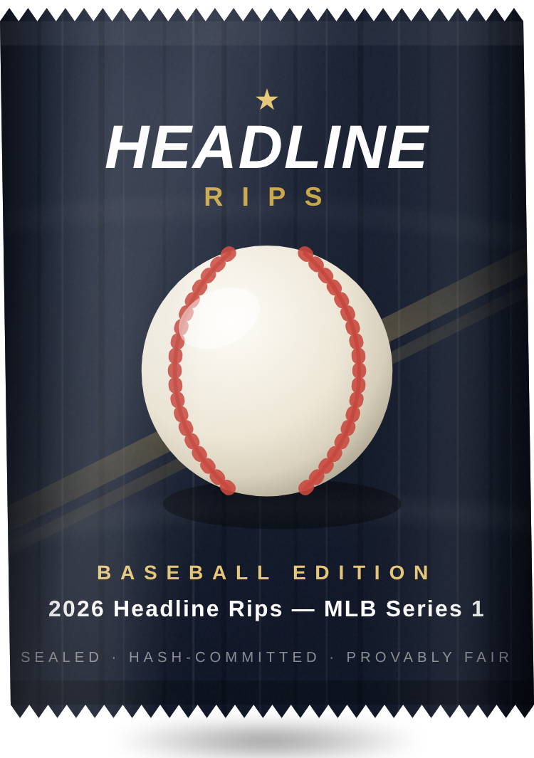 2026 Headline Rips — MLB Series 1 sealed pack